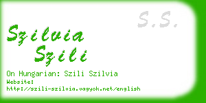 szilvia szili business card